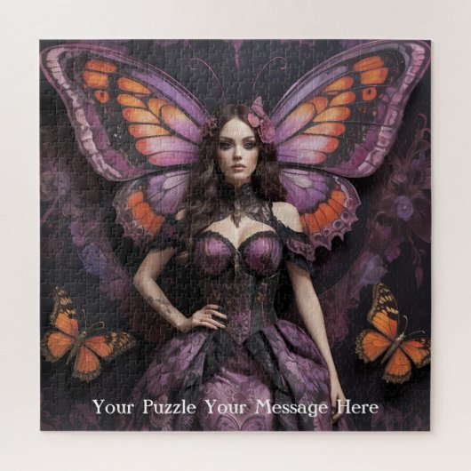 Gotische vlinder keizerin Mauve Splendor Legpuzzel (Verticaal)