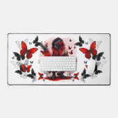 Gotische vlinders & Lady fantasie Bureaumat (Keyboard & Muis)