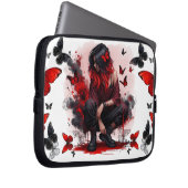 Gotische vlinders & Lady fantasie Laptop Sleeve (Voorkant Rechts)