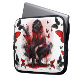Gotische vlinders & Lady fantasie Laptop Sleeve (Voorkant Links)