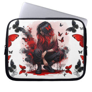 Gotische vlinders & Lady fantasie Laptop Sleeve