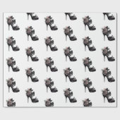 Gotische Vogue | Muted Pastel Roos Mode Stiletto Cadeaupapier (Vlak)