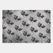 Gotische Vogue | Muted Pastel Roos Mode Stiletto Inpakpapier Vel (Voorkant 3)