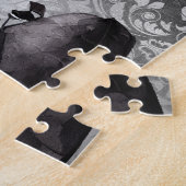 Gotische Vogue | Muted Pastel Roos Mode Stiletto Legpuzzel (Zijkant)