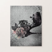 Gotische Vogue | Muted Pastel Roos Mode Stiletto Legpuzzel (Verticaal)