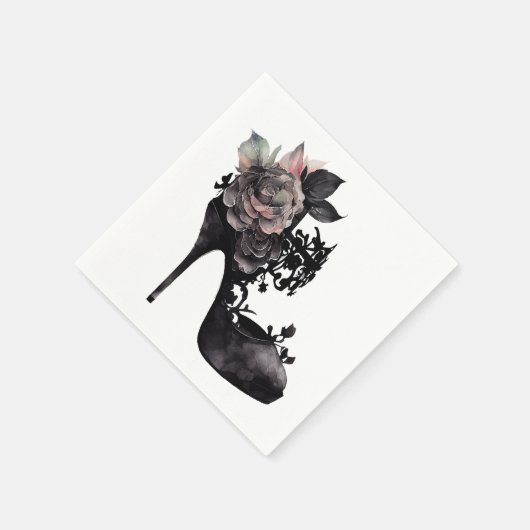 Gotische Vogue | Muted Pastel Roos Mode Stiletto Servet (Hoek)