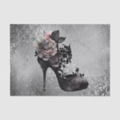 Gotische Vogue | Muted Pastel Roos Mode Stiletto Tissuepapier (Voorkant)