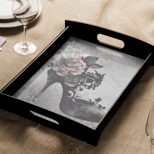 Gotische Vogue | Muted Pastel Roos Mode Stiletto Tissuepapier