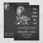 Gotische Volle Maan Skeletten Laatste Trail Bachel Kaart (Voorkant / Achterkant)