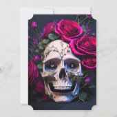 Gotische Volwassen Halloween Party Schedel Rode Ro Kaart (Achterkant)