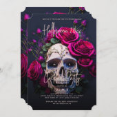 Gotische Volwassen Halloween Party Schedel Rode Ro Kaart (Voorkant / Achterkant)