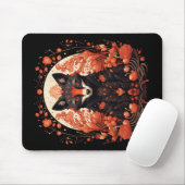 Gotische Vos en Bloemen Mousepad Muismat (Met muis)