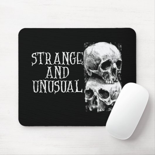 Gotische vreemde en ongewone schedel ontwerp muismat (Met muis)