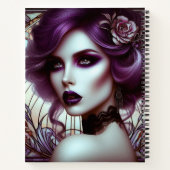 Gotische vrouw Art Nouveau stijl Notitieboek (Achterkant)