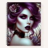Gotische vrouw Art Nouveau stijl Notitieboek (Voorkant)