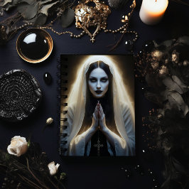 Gotische vrouw in gebed notitieboek