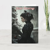 Gotische vrouw met kerstboom Kaart (Voorkant)