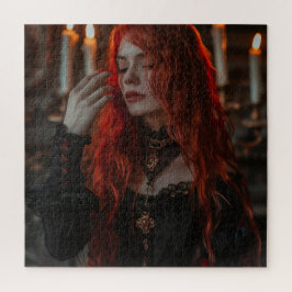 Gotische vrouw met rood haar legpuzzel