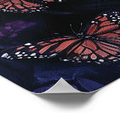 Gotische vrouw met zwarte kat poster (Hoek)