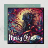 Gotische Vrouw Stijl Kerstmis Feestdagenkaart (Voorkant / Achterkant)