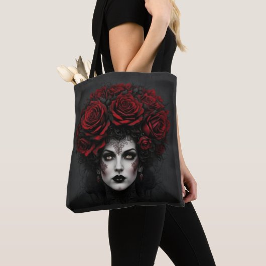 Gotische vrouw tote bag (Dichtbij)