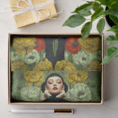 Gotische Vrouwen Mode met bloemetjes DQ4R Decoupag Tissuepapier (Geschenk)