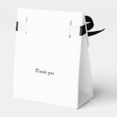 Gotische waterverf bloemenzwarte bruiloft bedankdoosjes (Achterkant)