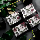 Gotische Waterverf Rozen & Bloemenpatroon Inpakpapier Vel