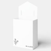 Gotische waterverf rozen zwart wit bruiloft bedankdoosjes (Geopend)