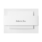 Gotische waterverf rozen zwart wit bruiloft uitnodigingen wikkel (Voorkant Voorbeeld)