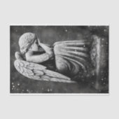 Gotische Weeping Angel Beeld AD6 Decoupage Tissuepapier (Voorkant)