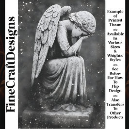 Gotische Weeping Angel Beeld AD6 Decoupage Tissuepapier