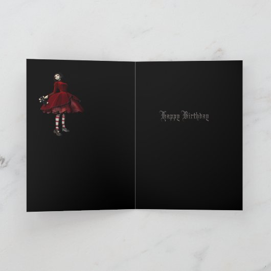 Gotische wensen kaart (Binnen)