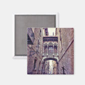 Gotische wijk in Barcelona, Spanje Magneet (Voorkant / Achterkant)