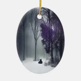 Gotische winterversiering keramisch ornament
