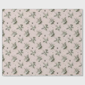 Gotische witte bloemenspinnenwebpatroon cadeaupapier (Vlak)