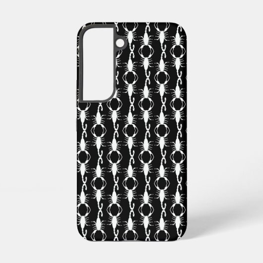 Gotische Witte Trouwschorpioenen Custom Patterned Samsung Galaxy Hoesje (Achterkant)