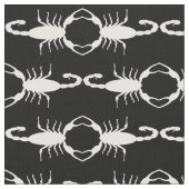 Gotische Witte Trouwschorpioenen Custom Patterned Stof (Close Up)