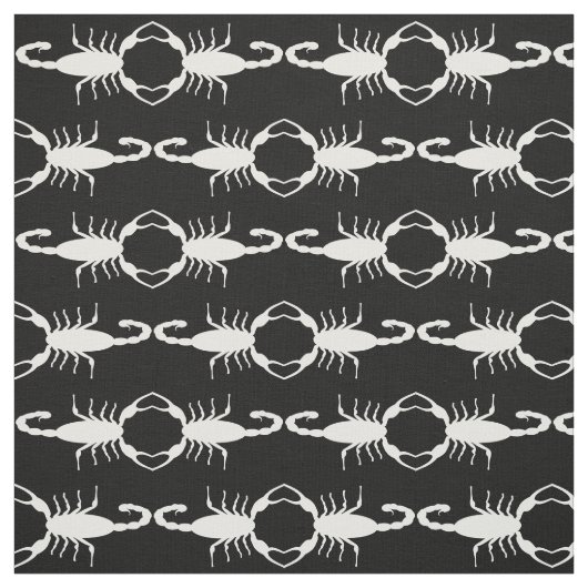 Gotische Witte Trouwschorpioenen Custom Patterned Stof (Swatch)