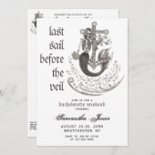 Gotische zeemeermin laatste zeil voor sluier bache kaart (Voorkant / Achterkant)