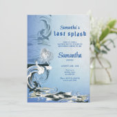 Gotische zeemeermin skelet Laatste splash bachelor Kaart (Staand voorkant)