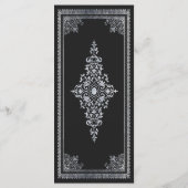  gotische zilveren Victoriaans bruiloft Menu (Achterkant)