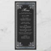  gotische zilveren Victoriaans bruiloft Menu (Voorkant)