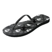 Gotische zomerschedel damast Halloween schattig Teenslippers (Schuin)