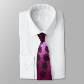 GOTISCHE ZON DELTIC KNOPEN Roze Fuchsia Edelsteen Stropdas (Gebonden)