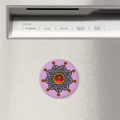 GOTISCHE ZON  Robijn edelsteen Magneet (Insitu (Vaatwasser))