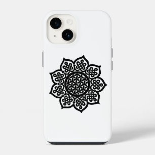 GOTISCHE ZON Zwart Wit Keltische Knopen iPhone 14 Hoesje