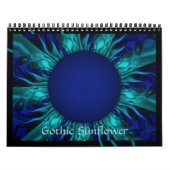 Gotische Zonnebloem Trippy Floral Art Kalender (Hoes)