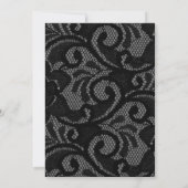 Gotische  Zwart Blush Arch Monogram Bruiloft Kaart (Achterkant)