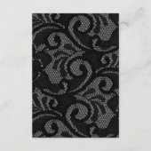 Gotische  Zwart Blush Bruiloft Details Informatiekaartje (Achterkant)